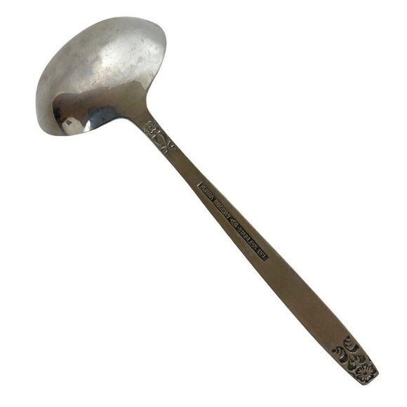 Rogers by Stanley Roberts Danesmore Gravy Ladle Satin Stainless Steel 1970s - Picture 2 of 4